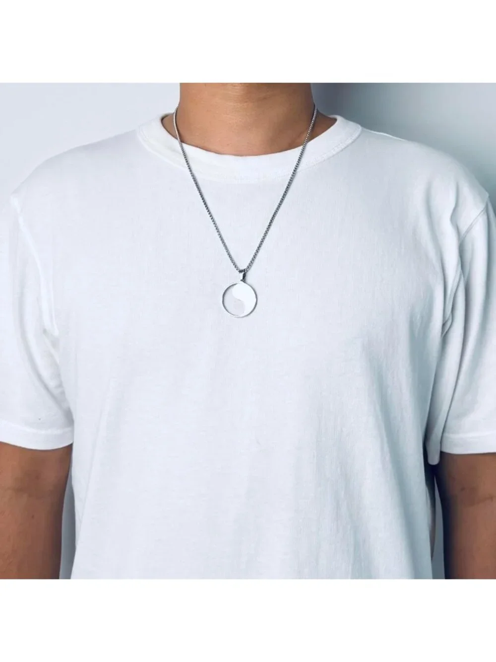 Men's Yin Yang Pendant Necklace - 24